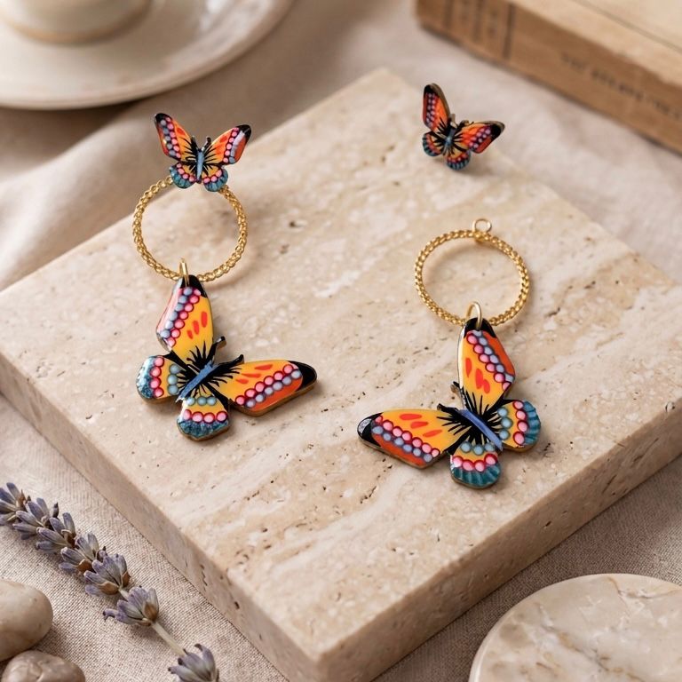 mariposa_mil_color_maxi_aretes Mariposa mil color maxi removible - Imagen 1
